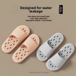 New Leakage Quick-Drying Thick-Soled Massage Breathable Cooling Slippers All-Season Indoor Home Bathroom Anti-Slip Slippers