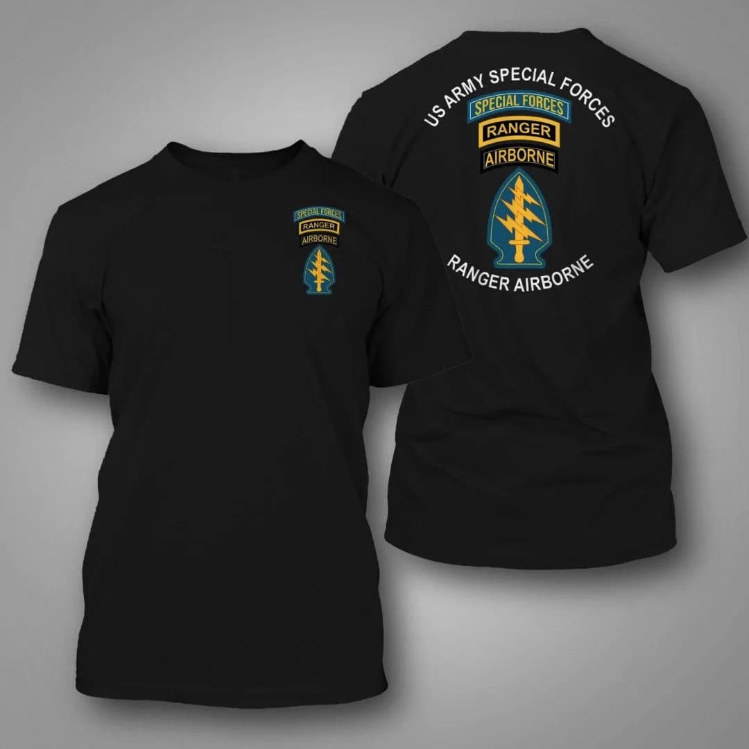 2026 US New Special Forces Style Logo Printed Pure Cotton Short-Sleeved T-Shirt