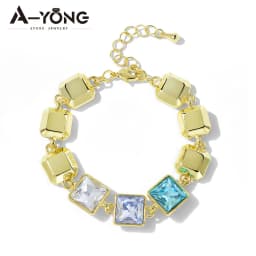 Original Charm Colored Crystal Jewelry Bracelet Earrings High Quality Natural Stone Women Fine Jewelry for Party Gifts