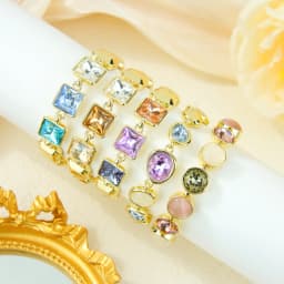 Original Charm Colored Crystal Jewelry Bracelet Earrings High Quality Natural Stone Women Fine Jewelry for Party Gifts
