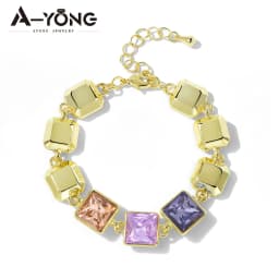 Original Charm Colored Crystal Jewelry Bracelet Earrings High Quality Natural Stone Women Fine Jewelry for Party Gifts