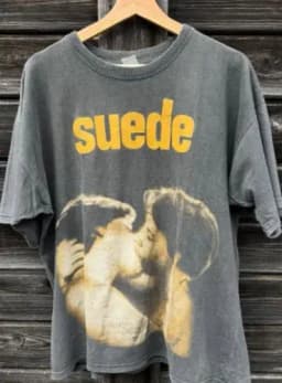 Vintage Rock Punk Tops Suede London BandT-Shirt Casual Loose Short Sleeve Summer Cotton Print T-Shirt Unisex