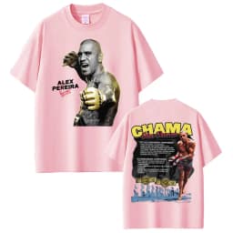 Limited Chama Alex Pereira Double Sided Print T Shirts Men Women Harajuku Violence Aesthetic T-shirts Gothic 100% Cotton T Shirt
