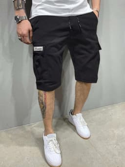 Casual Men's Five-Inch Shorts, Workwear Style, Loose and Straight-Cut, Trendy Brand, Elastic, Beachy, Stylish Mid-Length Pants