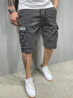 Casual Men's Five-Inch Shorts, Workwear Style, Loose and Straight-Cut, Trendy Brand, Elastic, Beachy, Stylish Mid-Length Pants