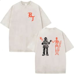 2026 Hot Sale Forward Observations Group Vintage Washed T Shirt Men's Classic Skeleton Punk Graphic Oversized T-shirt Streetwear