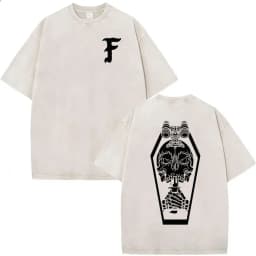 2026 Hot Sale Forward Observations Group Vintage Washed T Shirt Men's Classic Skeleton Punk Graphic Oversized T-shirt Streetwear