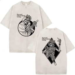 2026 Hot Sale Forward Observations Group Vintage Washed T Shirt Men's Classic Skeleton Punk Graphic Oversized T-shirt Streetwear