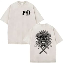2026 Hot Sale Forward Observations Group Vintage Washed T Shirt Men's Classic Skeleton Punk Graphic Oversized T-shirt Streetwear