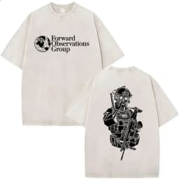 2026 Hot Sale Forward Observations Group Vintage Washed T Shirt Men's Classic Skeleton Punk Graphic Oversized T-shirt Streetwear