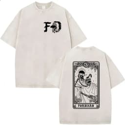 2026 Hot Sale Forward Observations Group Vintage Washed T Shirt Men's Classic Skeleton Punk Graphic Oversized T-shirt Streetwear