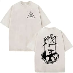 2026 Hot Sale Forward Observations Group Vintage Washed T Shirt Men's Classic Skeleton Punk Graphic Oversized T-shirt Streetwear