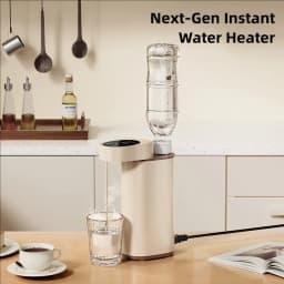 TINSOL 2000W Instant Water Heater, 3-Second Fast Heating, Portable Home Desktop Instant Water Heater with 5-Level Adjustment