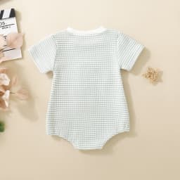 Summer neutral infant one embroidered short-sleeved triangular Romper