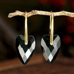 Charming Natural Stone Heart Pendant Ladies' Earrings Natural White Quartz Rose Quartz Green Aventurine Faceted Heart pendant