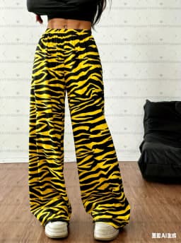 2026 Summer women zebra print loose Long Pants Women Pajamas Pants Casual Daily Long Pants Men Women Pajamas Trousers