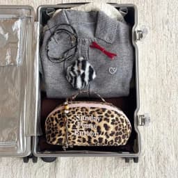 Fashion Vintage Leopard Tote Bag Handheld Large Capacity Storage Box Zipper Design Handbag Toiletry Organization