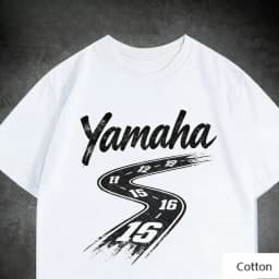 Trend Personality YAMAHA Minimalist Tuning Fork Logo Cotton Tee Unisex Motorcycle Enthusiast Casual Fashion Top