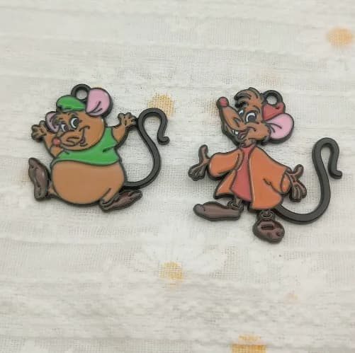 10 pcs Cartoon Mouse Enamel Charms Pendants for Jewelry Making Necklaces Earrings Braceltes DIY Crafts Gifts