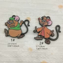 10 pcs Cartoon Mouse Enamel Charms Pendants for Jewelry Making Necklaces Earrings Braceltes DIY Crafts Gifts