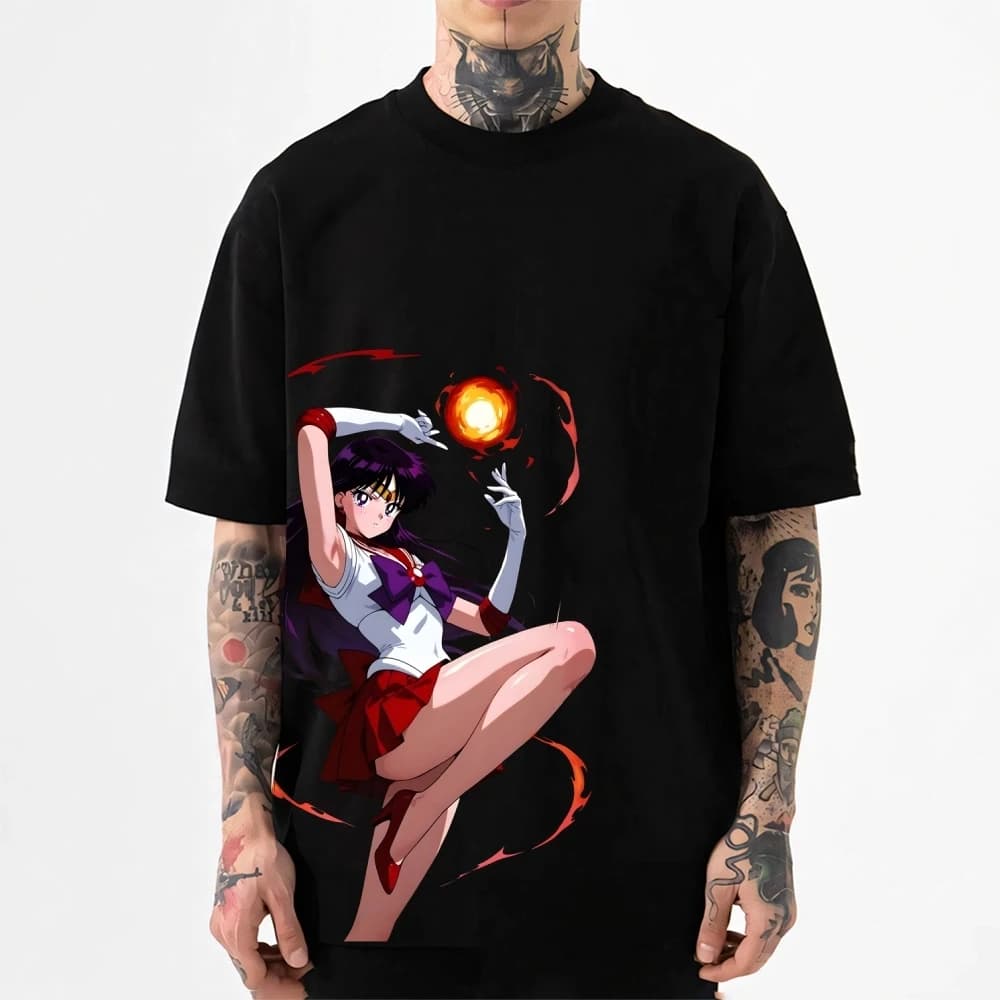 2026 New Sailor Moon Mars Japanese Style Classic Tee High-quality Streetwear T-Shirt Suitable for Both Men Women Summer T-shirt