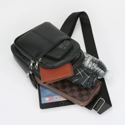 New Soft Leather Shoulder Bag Large Capacity Business Versatile Fashion Crossbody Bag PU Texture Commuter Men's Chest Bag