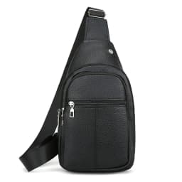 New Soft Leather Shoulder Bag Large Capacity Business Versatile Fashion Crossbody Bag PU Texture Commuter Men's Chest Bag