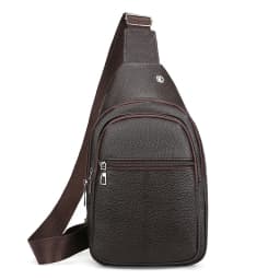 New Soft Leather Shoulder Bag Large Capacity Business Versatile Fashion Crossbody Bag PU Texture Commuter Men's Chest Bag