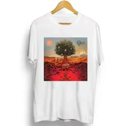 Rock Gothic Tops Vintage Progressive Death Metal Band Printed T-shirt Fashion Opeth Band Short-Sleeved Cotton Streetwear Unisex