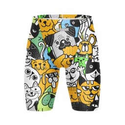Summer Endurance Athletic Training Swimsuit Men's Swim Jammer Shorts Beach Swimming Trunks Swimwear Jammers Tights Surfing Pants