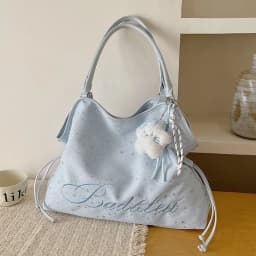 Y2k Fashion Letter Printing Pattern Shoulder Bag for Women 2026 Sweet Girls Vintage Casual Tote Bag Handbags Large Capacity Bag