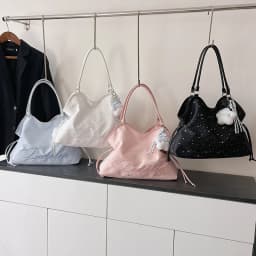 Y2k Fashion Letter Printing Pattern Shoulder Bag for Women 2026 Sweet Girls Vintage Casual Tote Bag Handbags Large Capacity Bag