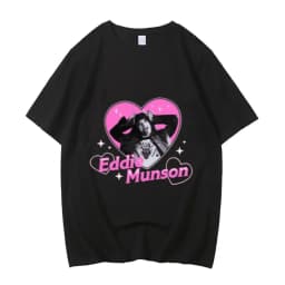 Eddie Munson cotton t shirt men streetwear Classic Punk Gothic t shirt University streetwear Pop Culture Psychedelic graphic