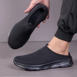 Men Casual Shoes Slip-On Half Slippers Running Shoes Men Plus Size Sport Shoes Lightweight Comforty Breathable Walking Sneakers