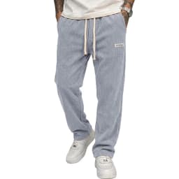 Men's Baggy Pants Casual Corduroy Trousers Drawstring Elastic Waist Straight Sweatpants Jogger Gym Man Pants Men's Work Pants