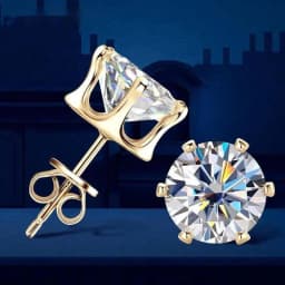 JoiasHome 925 Sterling Silver 0.1-3CT D Color Moissanite Stud Earrings Sparkling Piercing Jewelry For Women Men