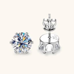 JoiasHome 925 Sterling Silver 0.1-3CT D Color Moissanite Stud Earrings Sparkling Piercing Jewelry For Women Men