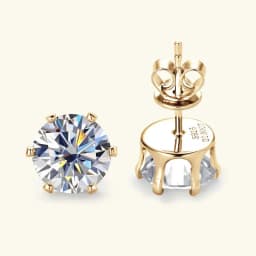 JoiasHome 925 Sterling Silver 0.1-3CT D Color Moissanite Stud Earrings Sparkling Piercing Jewelry For Women Men