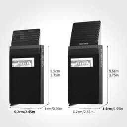Fashion Metal Aluminum Leather ID Card Holder Multi-Function Designer Bank Card Men Wallet Business Pop-Up Cardholder Women