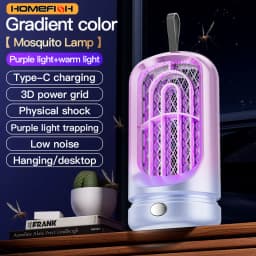 HOMEFISHNew four in one retractable electric mosquito swatter USB rechargeable automatic mosquito trap outdoor mosquito killer l