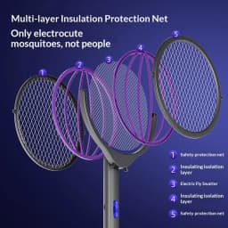 HOMEFISHNew four in one retractable electric mosquito swatter USB rechargeable automatic mosquito trap outdoor mosquito killer l