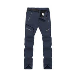 Men's Skiing Pants Camping Fleece Lined Waterproof Winter Insulated Hiking Trekking Trousers Outdoor Work Hunting