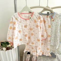 Cute Pajamas For Girls Cotton Kids Sleepwear Sweet Style Homewear