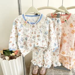 Cute Pajamas For Girls Cotton Kids Sleepwear Sweet Style Homewear