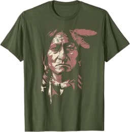 Sitting Bull Native American Chief Indian Warrior Men Women T-Shirt Unisex Summer Streetwear Tops Cotton Graphic T Shirts