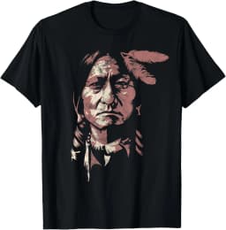 Sitting Bull Native American Chief Indian Warrior Men Women T-Shirt Unisex Summer Streetwear Tops Cotton Graphic T Shirts