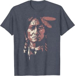 Sitting Bull Native American Chief Indian Warrior Men Women T-Shirt Unisex Summer Streetwear Tops Cotton Graphic T Shirts