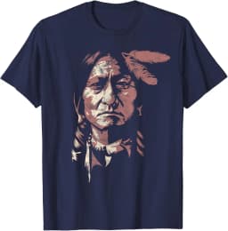 Sitting Bull Native American Chief Indian Warrior Men Women T-Shirt Unisex Summer Streetwear Tops Cotton Graphic T Shirts