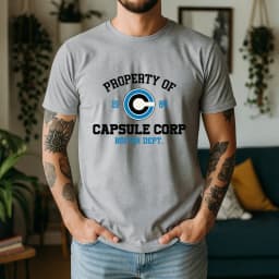 100% Cotton Capsule Corp T-Shirt Anime Retro Style Oversized Breathable Casual Short Sleeve