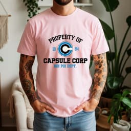 100% Cotton Capsule Corp T-Shirt Anime Retro Style Oversized Breathable Casual Short Sleeve